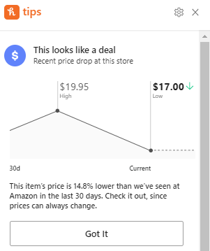 honey price drop alert