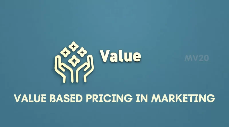 Value Based Pricing In Marketing